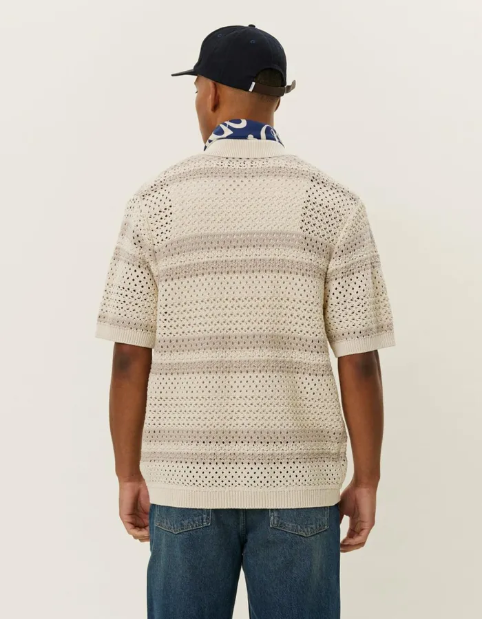 ShirtsOvershirts Men Les Deux Gianni SS Knit Shirt 8211 Ivory