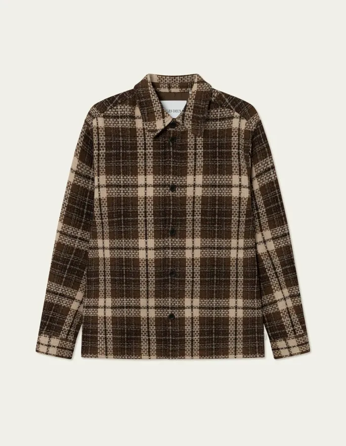 ShirtsOvershirts Men Les Deux Jonathan Check Overshirt 8211 Coffee BrownDark Sand ShirtsOvershirts Men Les Deux Jonathan Check Overshirt 8211 Coffee BrownDark Sand