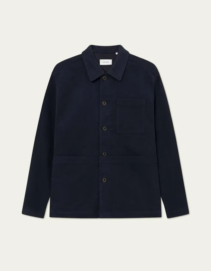 ShirtsOvershirts Men Les Deux Journey Peached Overshirt 8211 Dark Navy