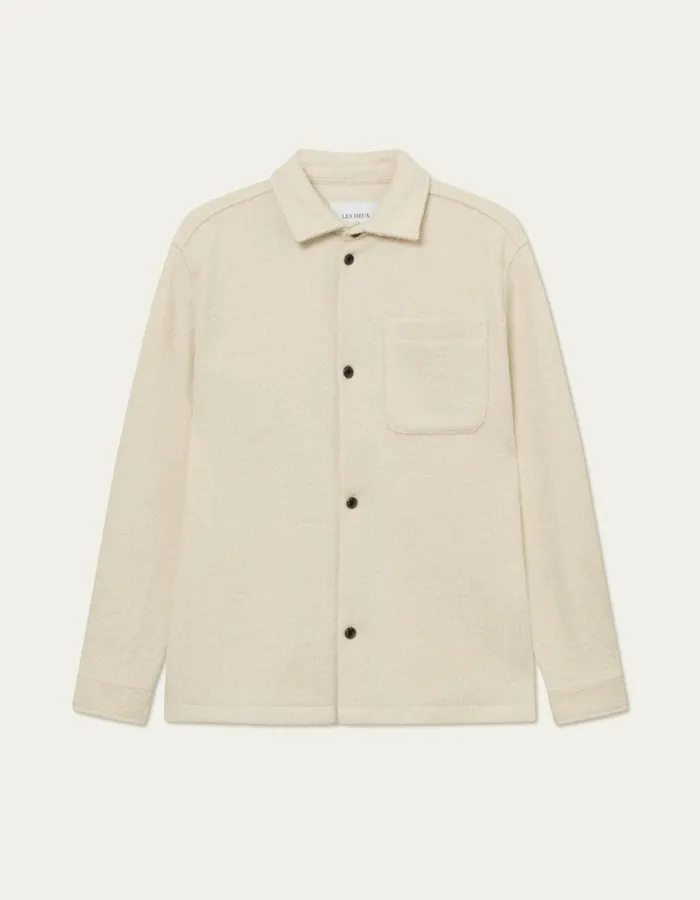 ShirtsOvershirts Men Les Deux Kaleb Overshirt 8211 Ivory
