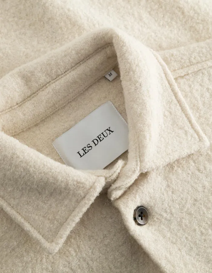 ShirtsOvershirts Men Les Deux Kaleb Overshirt 8211 Ivory