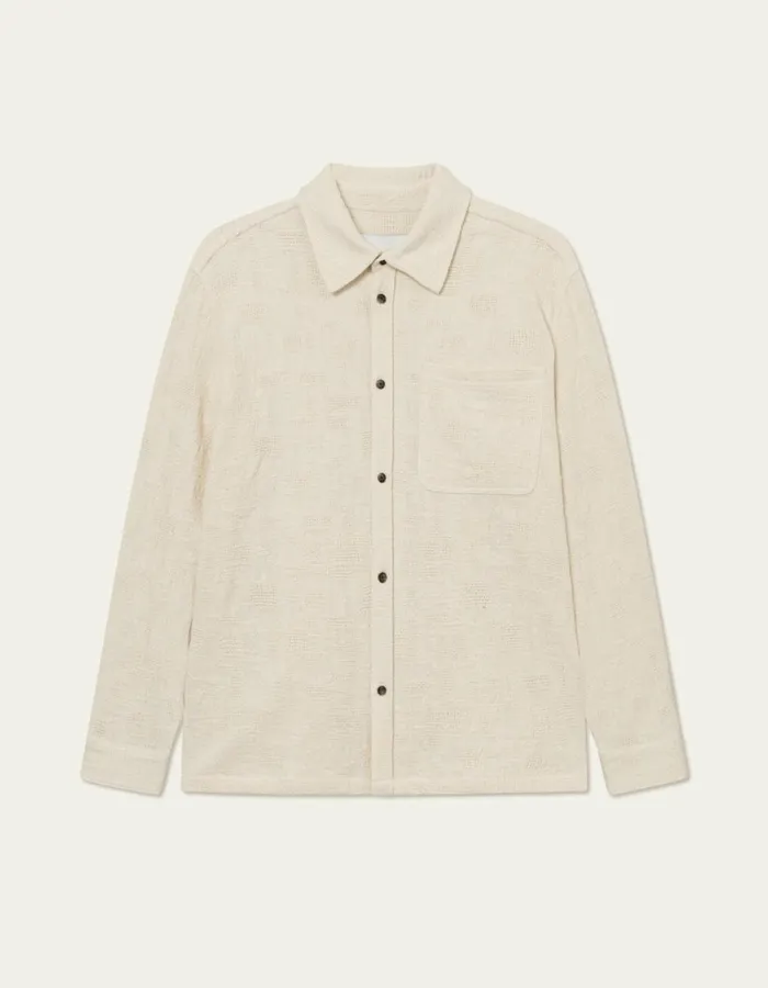 ShirtsOvershirts Men Les Deux Kaleb Structure Overshirt 8211 Ivory