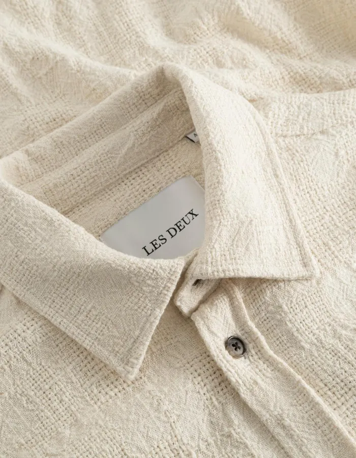 ShirtsOvershirts Men Les Deux Kaleb Structure Overshirt 8211 Ivory