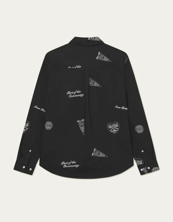 ShirtsOvershirts Men Les Deux Kalen AOE Shirt 8211 BlackIvory
