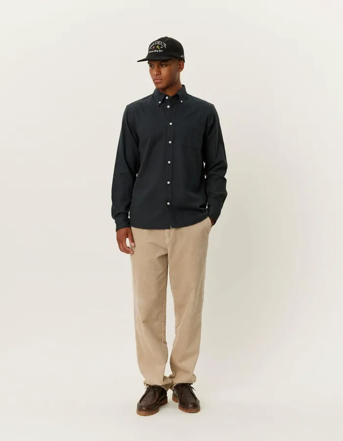 ShirtsOvershirts Men Les Deux Kent Check Shirt 20 8211 RosinDark Navy