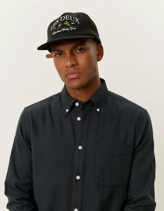 ShirtsOvershirts Men Les Deux Kent Check Shirt 20 8211 RosinDark Navy