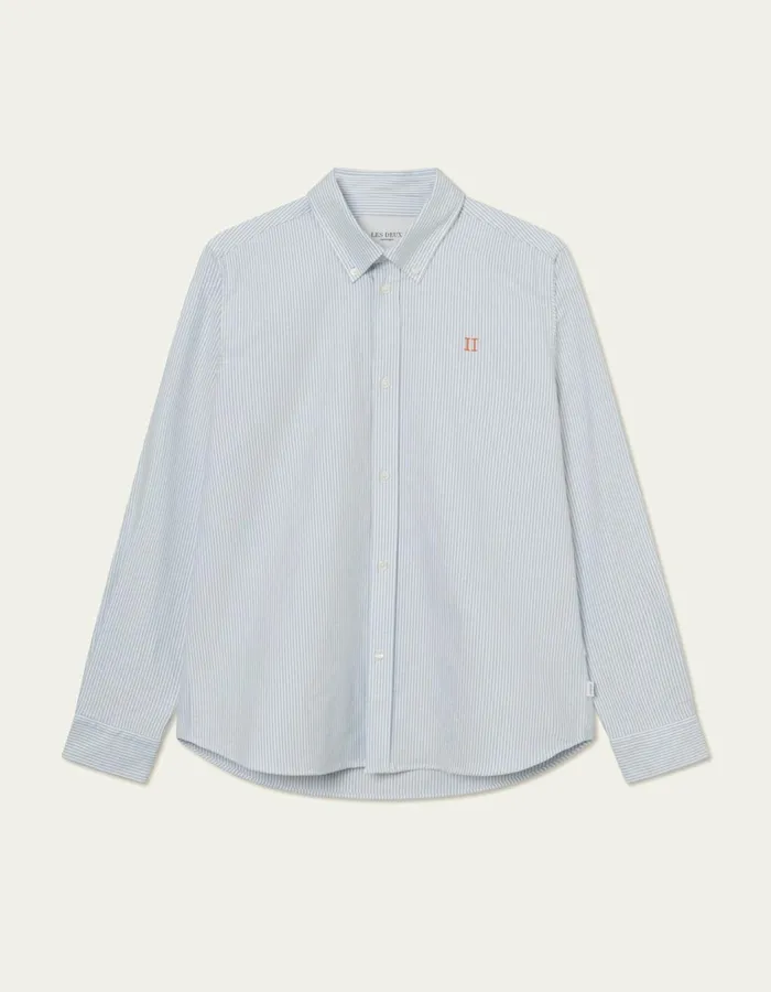 ShirtsOvershirts Men Les Deux Konrad Contrast Oxford Shirt 8211 Light BlueWhite ShirtsOvershirts Men Les Deux Konrad Contrast Oxford Shirt 8211 Light BlueWhite