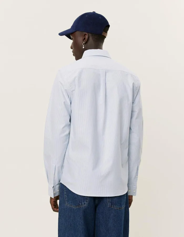 ShirtsOvershirts Men Les Deux Konrad Contrast Oxford Shirt 8211 Light BlueWhite