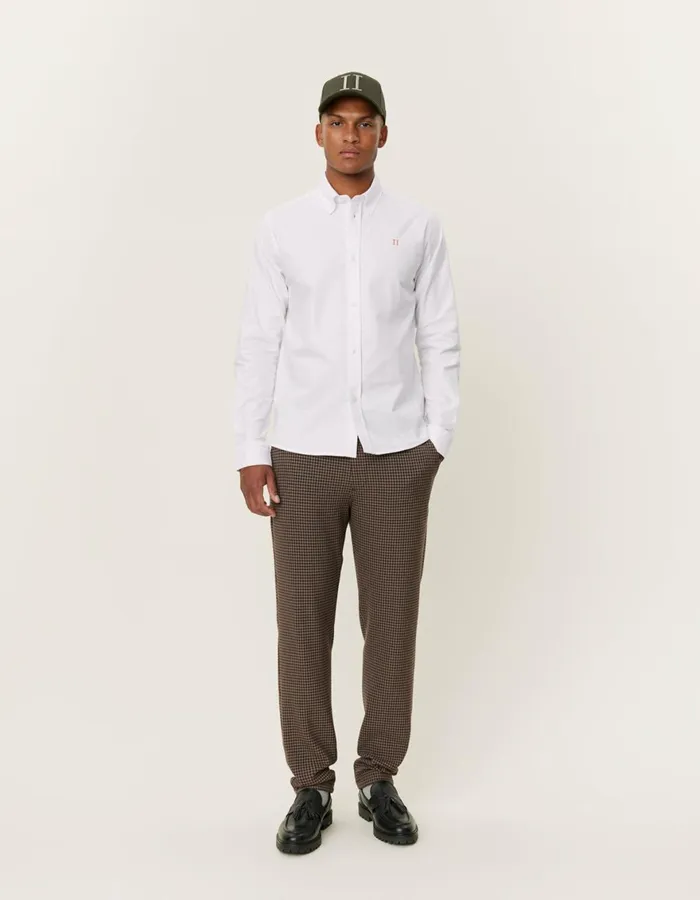 ShirtsOvershirts Men Les Deux Konrad Contrast Oxford Shirt 8211 WhiteWhite