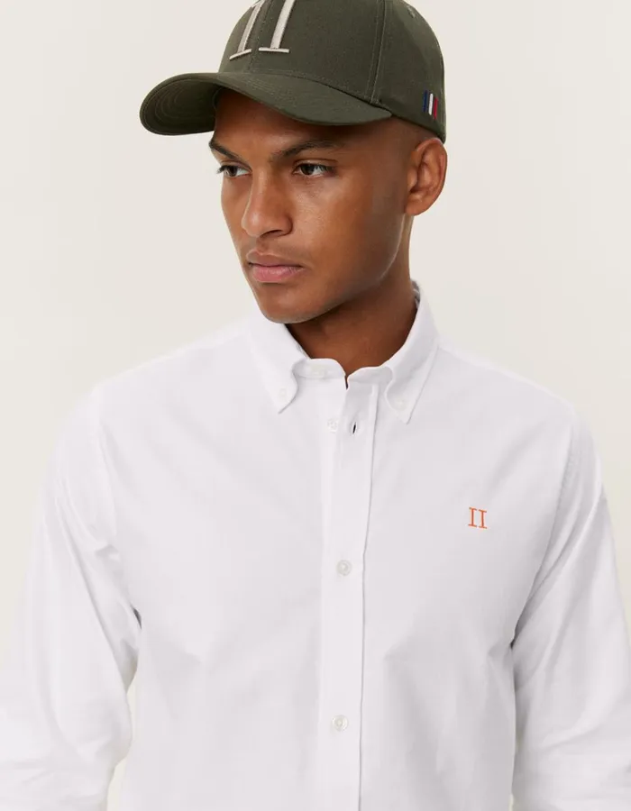 ShirtsOvershirts Men Les Deux Konrad Contrast Oxford Shirt 8211 WhiteWhite