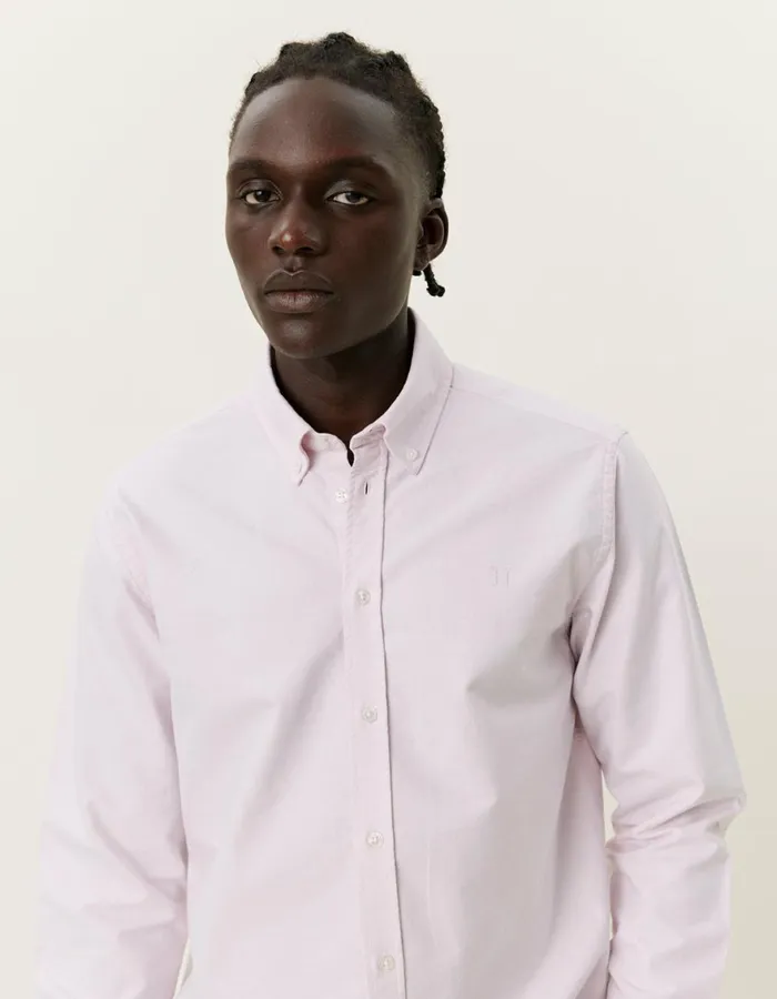 ShirtsOvershirts Men Les Deux Konrad Oxford Shirt 8211 Seasonal 8211 Oyster Rose