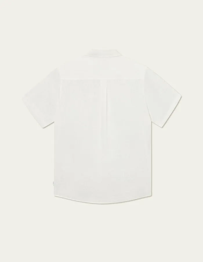 ShirtsOvershirts Men Les Deux Kris Linen SS Shirt 8211 WhiteWhite