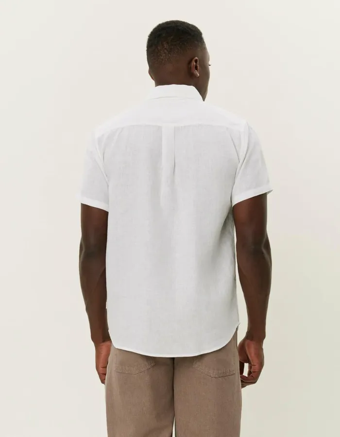 ShirtsOvershirts Men Les Deux Kris Linen SS Shirt 8211 WhiteWhite
