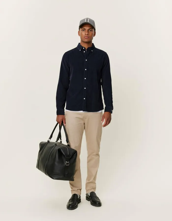 ShirtsOvershirts Men Les Deux Kristian Corduroy Shirt 8211 Dark Navy