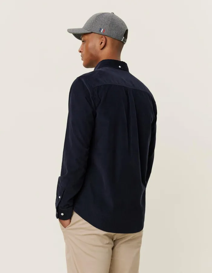 ShirtsOvershirts Men Les Deux Kristian Corduroy Shirt 8211 Dark Navy