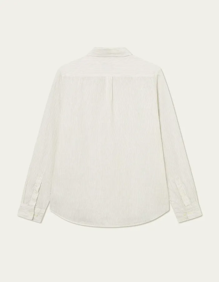 ShirtsOvershirts Men Les Deux Kristian Linen BD Shirt 8211 Light IvoryWalnut