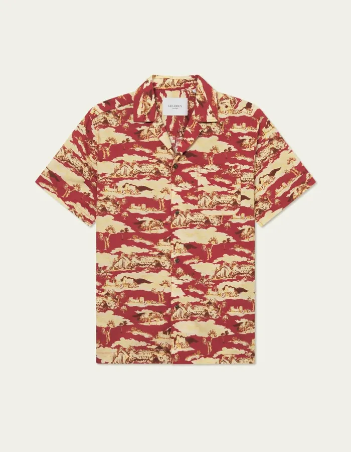 ShirtsOvershirts Men Les Deux Lesley Ruins AOP SS Shirt 8211 Bossa NovaSummer Melon ShirtsOvershirts Men Les Deux Lesley Ruins AOP SS Shirt 8211 Bossa NovaSummer Melon