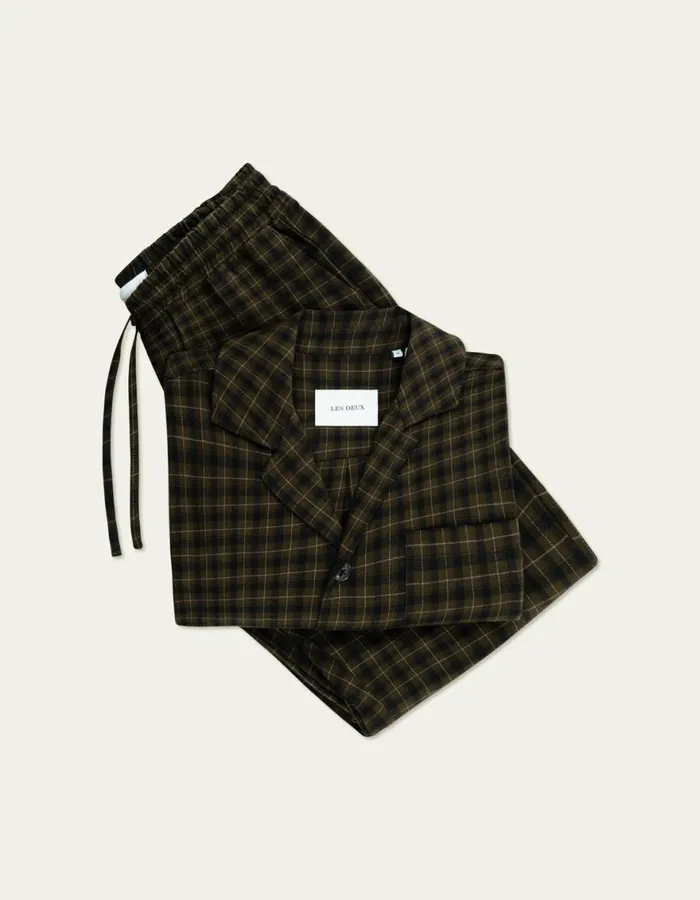 ShirtsOvershirts Men Les Deux Ludwig Flannel Pyjama Shirt and Pants 8211 RosinBlack ShirtsOvershirts Men Les Deux Ludwig Flannel Pyjama Shirt and Pants 8211 RosinBlack