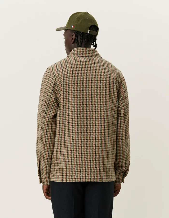 ShirtsOvershirts Men Les Deux Milian Houndstooth Overshirt 20 8211 Warm SandBlack