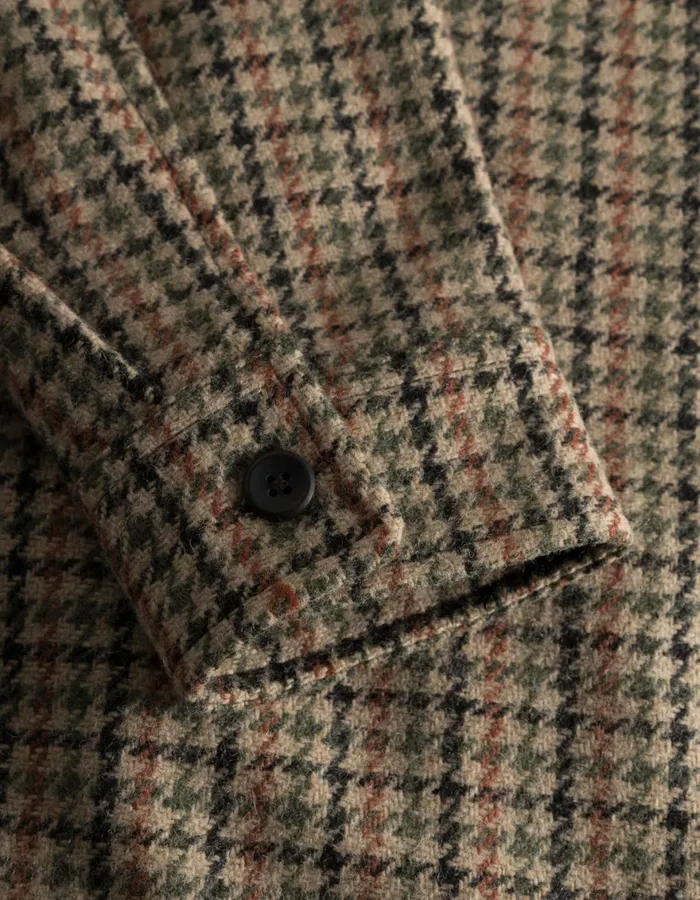 ShirtsOvershirts Men Les Deux Milian Houndstooth Overshirt 20 8211 Warm SandBlack