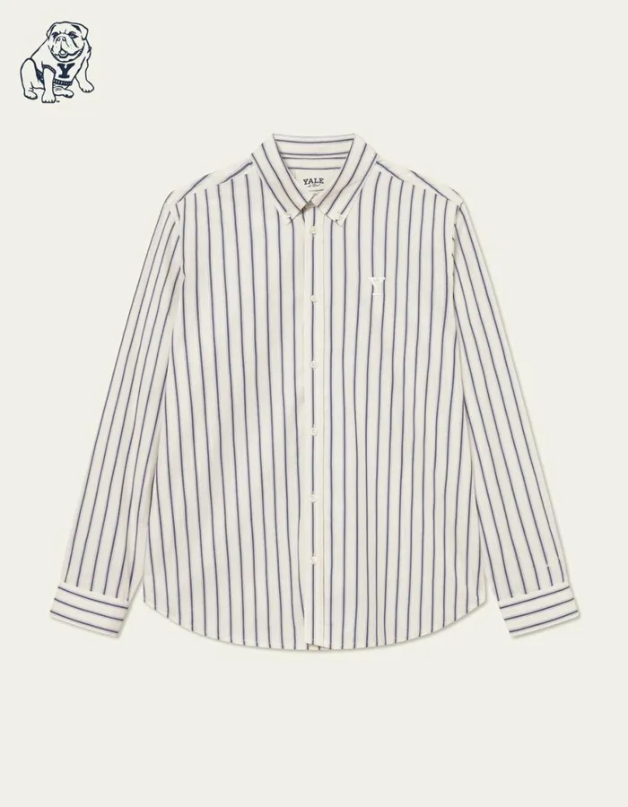 ShirtsOvershirts Men Les Deux Yale Stripe Poplin Shirt 8211 Light IvoryDark Navy ShirtsOvershirts Men Les Deux Yale Stripe Poplin Shirt 8211 Light IvoryDark Navy