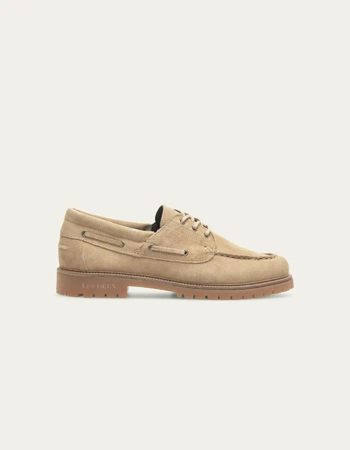 Shoes Men Les Deux Taylor Suede Boat Shoe 8211 Light Sand