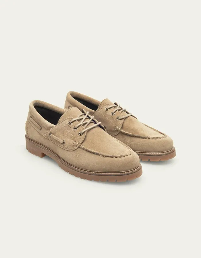 Shoes Men Les Deux Taylor Suede Boat Shoe 8211 Light Sand