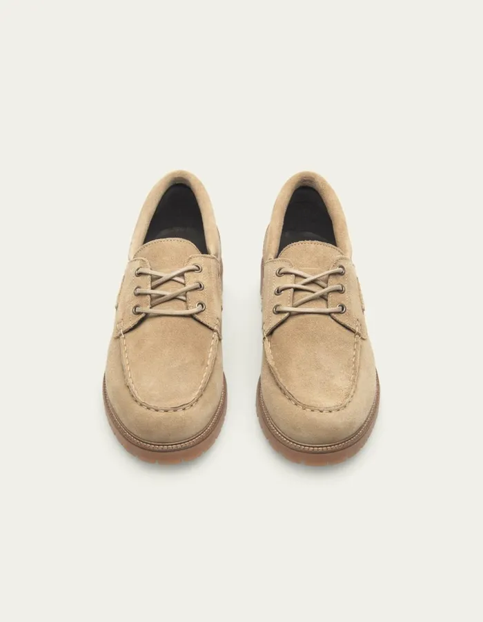 Shoes Men Les Deux Taylor Suede Boat Shoe 8211 Light Sand