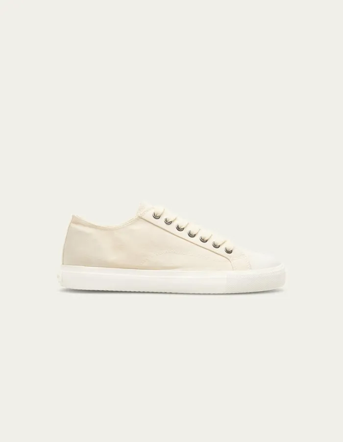 Shoes Men Les Deux Trevor Canvas Shoe 8211 Ivory