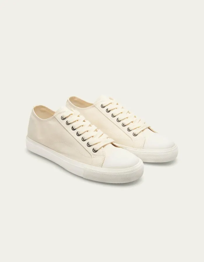 Shoes Men Les Deux Trevor Canvas Shoe 8211 Ivory