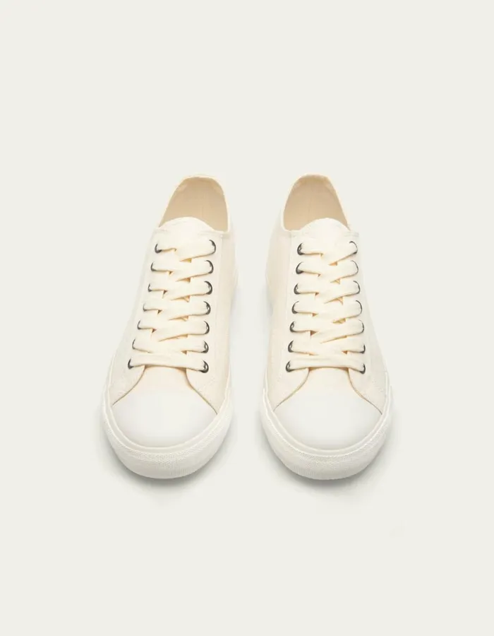 Shoes Men Les Deux Trevor Canvas Shoe 8211 Ivory