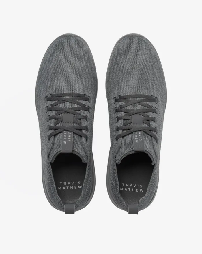 Shoes The Daily Lite Shoe Heather Quiet Shadegrey Pinstripe TravisMathew Casual Shoes