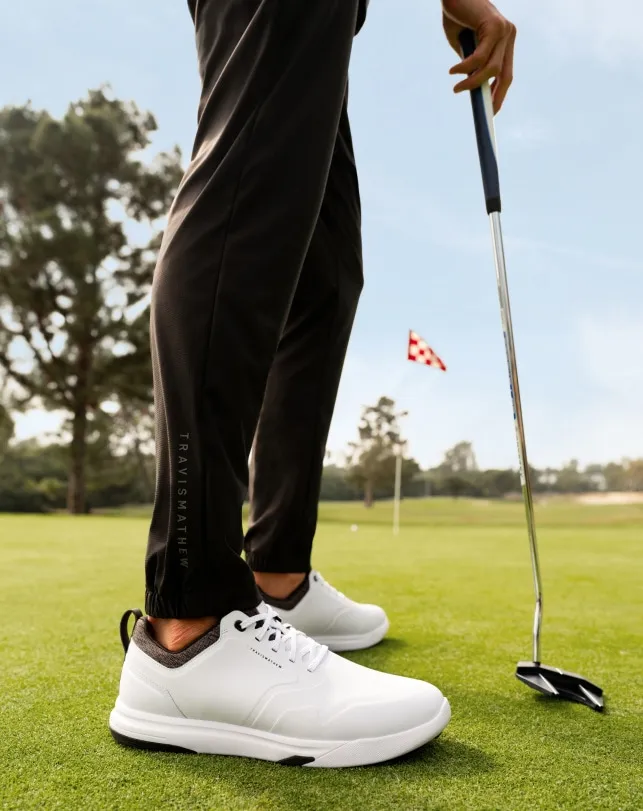Shoes The Daily Pro Plus Golf Shoe Whiteblack TravisMathew Performance Shoes