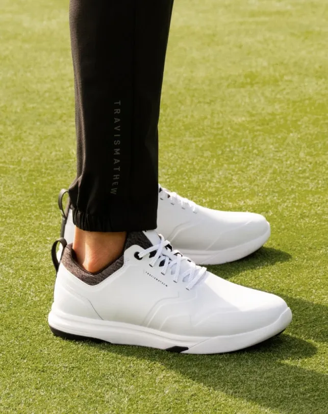 Shoes The Daily Pro Plus Golf Shoe Whiteblack TravisMathew Performance Shoes