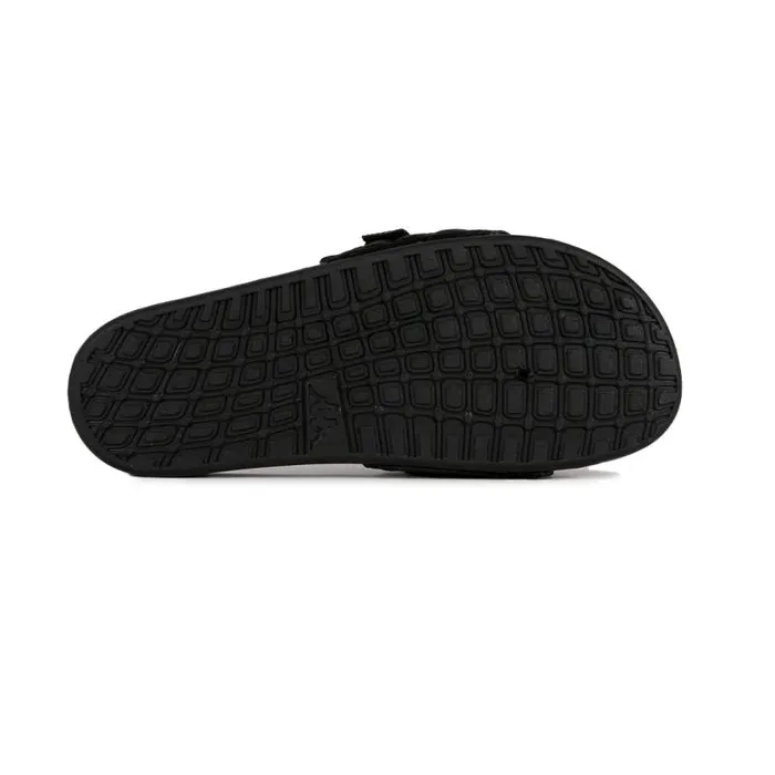 Shop Kappa Footwear Authentic Luria 1 Slides Black White