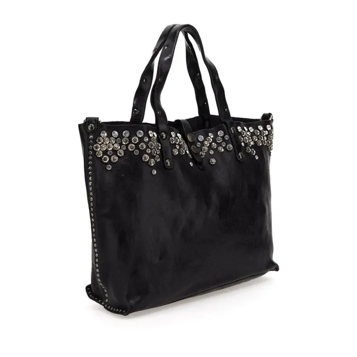 ShoppersTote Bags Women Campomaggi Bella Di Notte Black ShoppersTote Bags Women Campomaggi Bella Di Notte Black