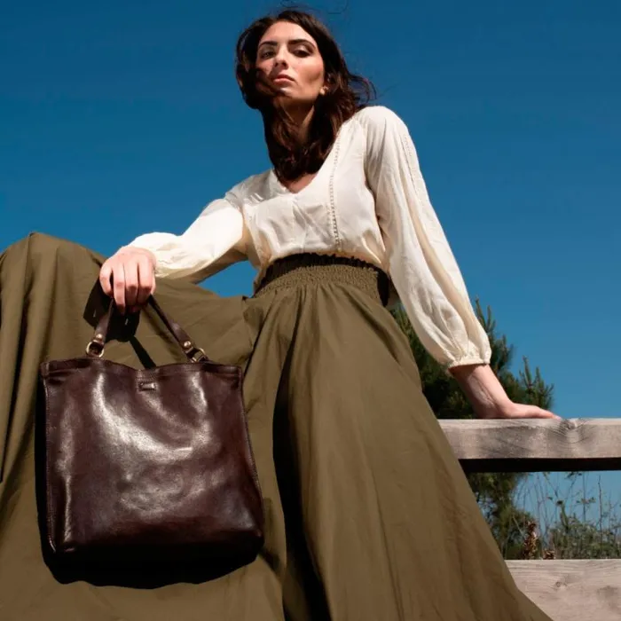 ShoppersTote Bags Women Campomaggi Calipso Brown ShoppersTote Bags Women Campomaggi Calipso Brown