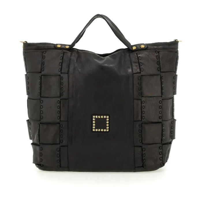ShoppersTote Bags Women Campomaggi Edera Black ShoppersTote Bags Women Campomaggi Edera Black