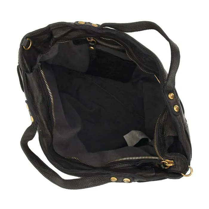 ShoppersTote Bags Women Campomaggi Edera Black ShoppersTote Bags Women Campomaggi Edera Black