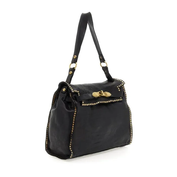 ShoppersTote Bags Women Campomaggi Kura Black ShoppersTote Bags Women Campomaggi Kura Black