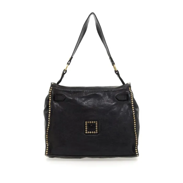 ShoppersTote Bags Women Campomaggi Kura Black ShoppersTote Bags Women Campomaggi Kura Black