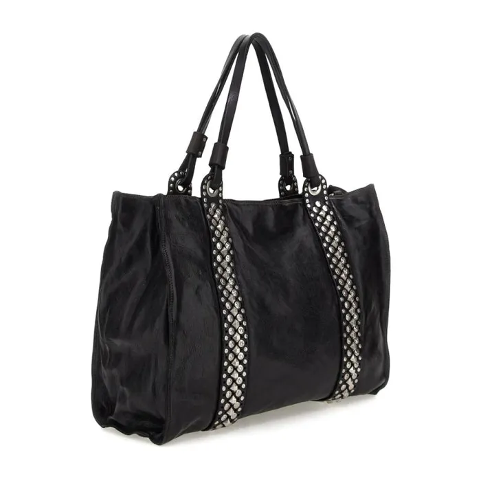 ShoppersTote Bags Women Campomaggi Liri Black ShoppersTote Bags Women Campomaggi Liri Black