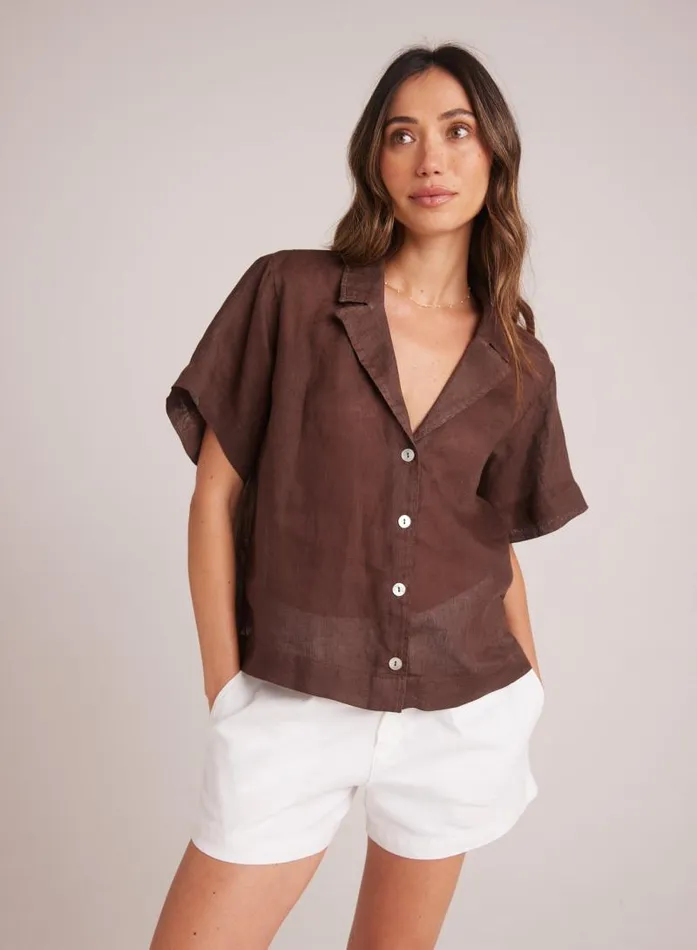 Short Sleeve Flowy Button Down 8211 Cocoa Cabana Women Bella Dahl Button Down
