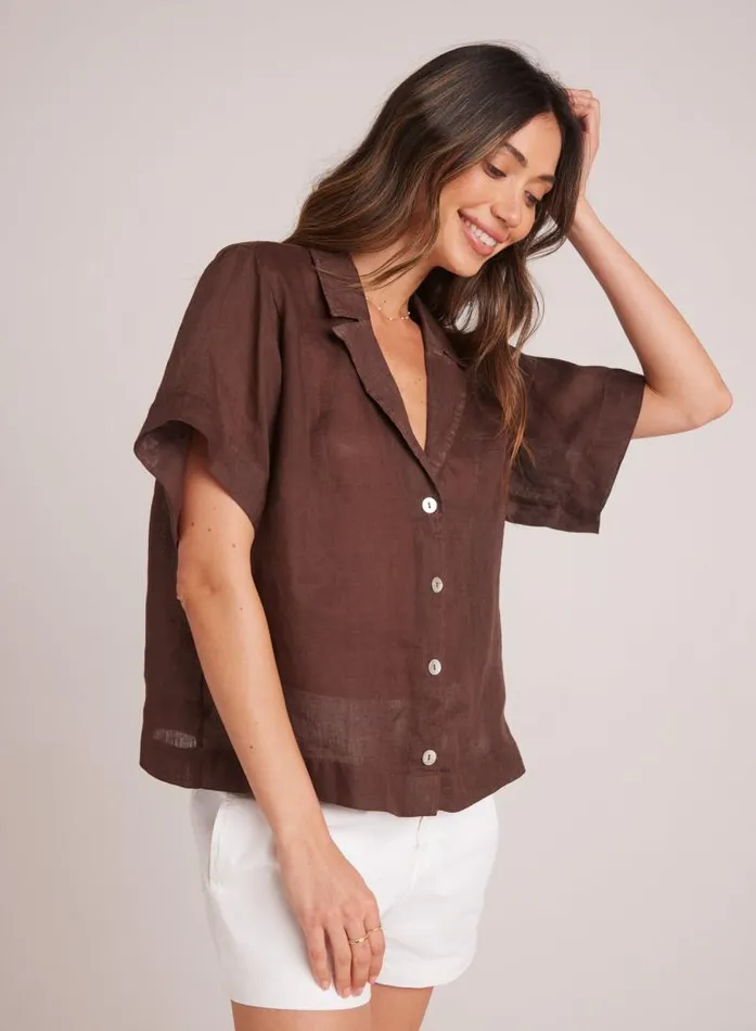 Short Sleeve Flowy Button Down 8211 Cocoa Cabana Women Bella Dahl Button Down Short Sleeve Flowy Button Down 8211 Cocoa Cabana Women Bella Dahl Button Down