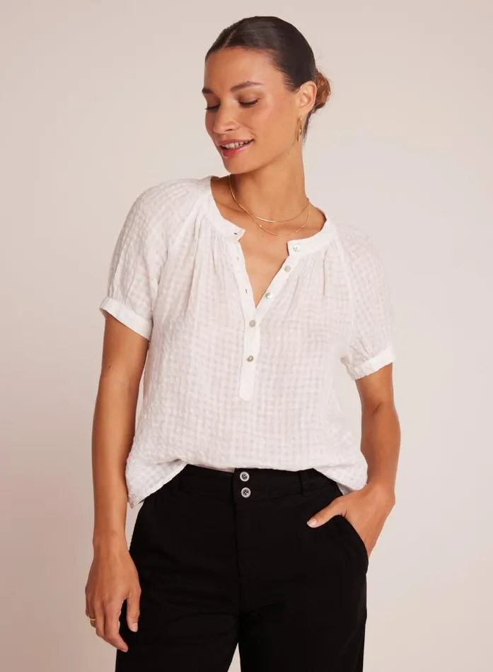 Short Sleeve Raglan Pullover 8211 White Women Bella Dahl Short Sleeve