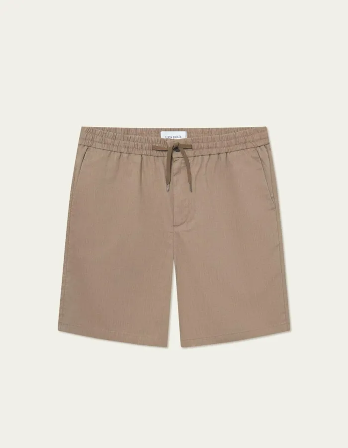 Shorts Men Les Deux Como Slub Drawstring Shorts 8211 Walnut