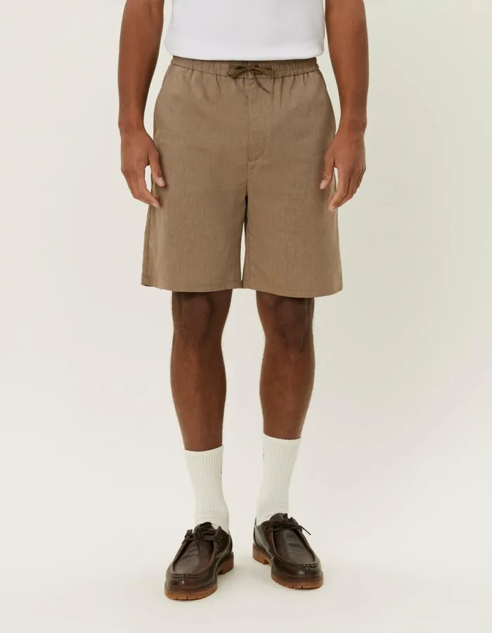 Shorts Men Les Deux Como Slub Drawstring Shorts 8211 Walnut