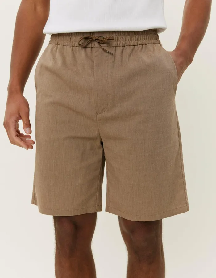 Shorts Men Les Deux Como Slub Drawstring Shorts 8211 Walnut