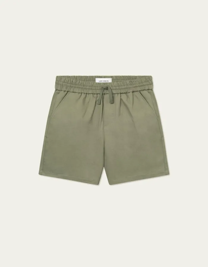 Shorts Men Les Deux Otto Cotton Shorts 8211 Lichen Green