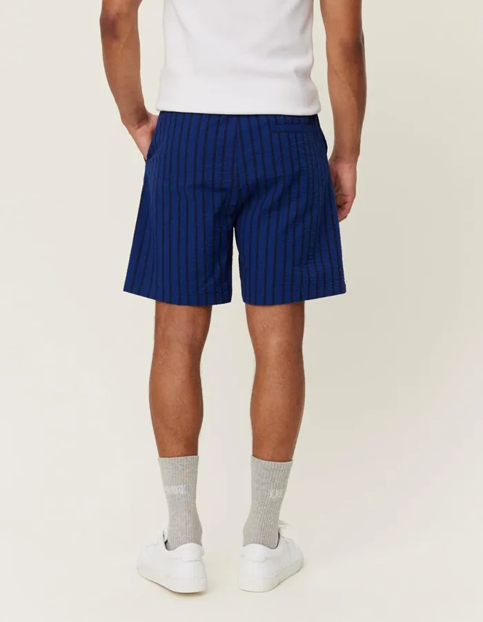 Shorts Men Les Deux Patrick Seersucker Shorts 8211 BlueprintDark Navy